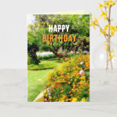 Birthday Garden Kaart (Gele Bloem)