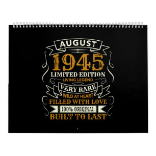 Birthday , geboren augustus 1945 kalender