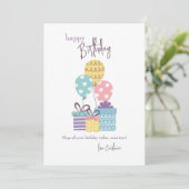 Birthday Gelukkig Wenskaart (Staand voorkant)