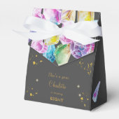 Birthday Gem Party Crystals Girl's waterverf Bedankdoosjes (Voorkant Zijde)
