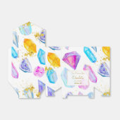 Birthday Gem Party Crystals Girl's waterverf Bedankdoosjes (Uitgevouwen)