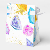 Birthday Gem Party Crystals Girl's waterverf Bedankdoosjes (Achterkant)