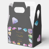 Birthday Gem Party Crystals Girl's waterverf Bedankdoosjes (Geopend)