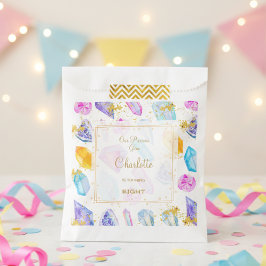 Birthday Gem Party Crystals Girl's waterverf Bedankzakje