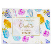 Birthday Gem Party Crystals Girl's waterverf Groot Cadeauzakje (Achterkant)