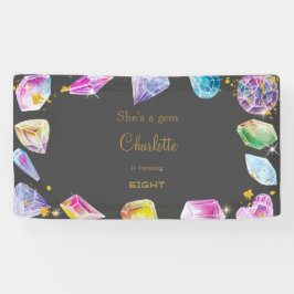 Birthday Gem Party Crystals Girl's waterverf Spandoek