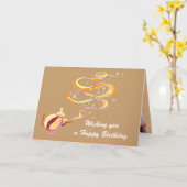 Birthday genie kaart (Gele Bloem)