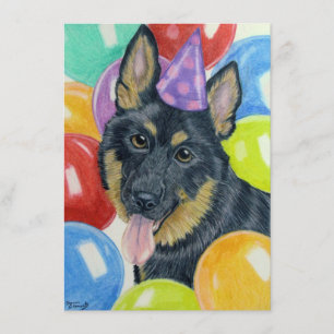 Birthday German Shepherd Kaart