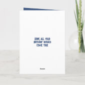 Birthday geweldige brobroer foto blauw bruin kaart (Achterkant)