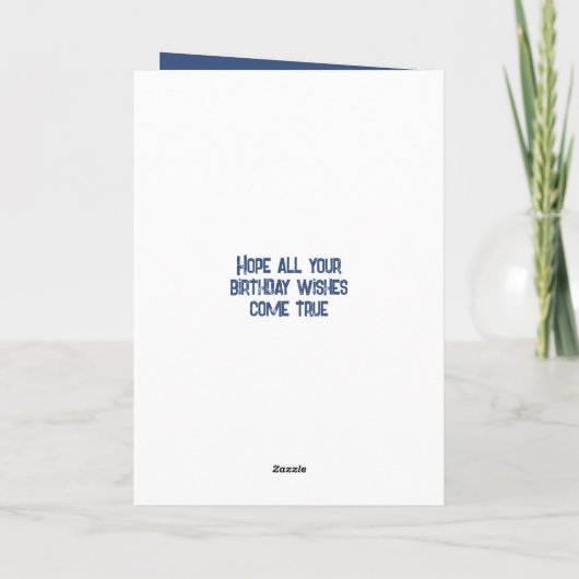 Birthday geweldige brobroer foto blauw bruin kaart (Achterkant)