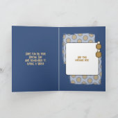 Birthday geweldige brobroer foto blauw bruin kaart (Binnen)