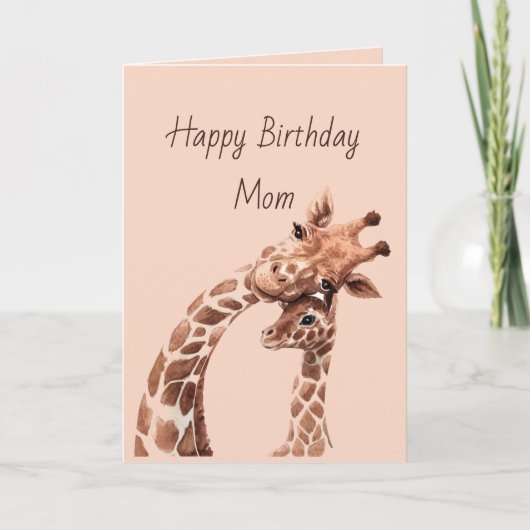 Birthday Geweldige mam Fun Giraffe Animal Kaart (Voorkant)