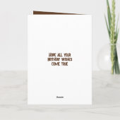 Birthday geweldige oom foto bruin sinaasappel kaart (Achterkant)