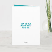 Birthday geweldige zoon rechtfoto turkooizen brown kaart (Achterkant)