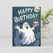 Birthday Ghost Kaart (Staand voorkant)