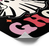 Birthday Ghoul Floral Ghost Kind Girl Groovy Hallo Poster (Hoek)