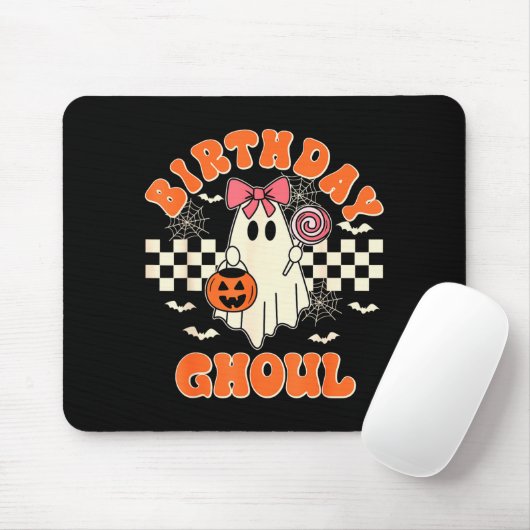 Birthday Ghoul Soky Season Groovy Halloween Kids G Muismat (Met muis)