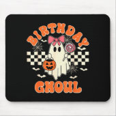 Birthday Ghoul Soky Season Groovy Halloween Kids G Muismat (Voorkant)