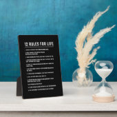 Birthday Gift 12 Rules for Life Fotoplaat (Zijkant)