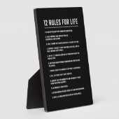 Birthday Gift 12 Rules for Life Fotoplaat (Zijkant)