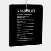 Birthday Gift 12 Rules for Life Keramisch Ornament (Rechts)