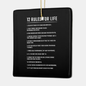 Birthday Gift 12 Rules for Life Keramisch Ornament (Links)