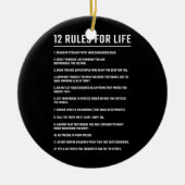Birthday Gift 12 Rules for Life Keramisch Ornament (Voorkant)