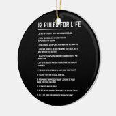 Birthday Gift 12 Rules for Life Keramisch Ornament (Links)