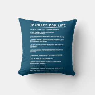 Birthday Gift 12 Rules for Life Kussen