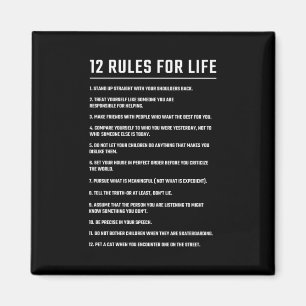 Birthday Gift 12 Rules for Life Magneet