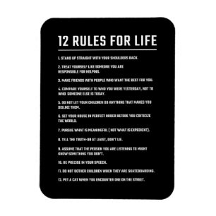 Birthday Gift 12 Rules for Life Magneet