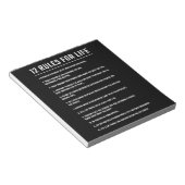 Birthday Gift 12 Rules for Life Notitieblok (Schuin)