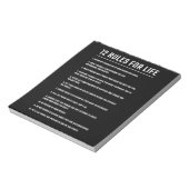 Birthday Gift 12 Rules for Life Notitieblok (Linkerzijde)