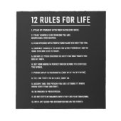 Birthday Gift 12 Rules for Life Notitieblok (Voorkant)