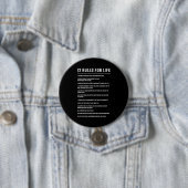 Birthday Gift 12 Rules for Life Ronde Button 7,6 Cm (In situ)