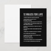Birthday Gift 12 Rules for Life RSVP Kaartje (Voorkant / Achterkant)