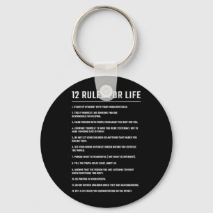 Birthday Gift 12 Rules for Life Sleutelhanger