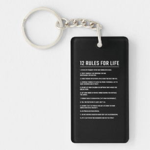 Birthday Gift 12 Rules for Life Sleutelhanger