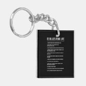 Birthday Gift 12 Rules for Life Sleutelhanger (Voorkant Links)
