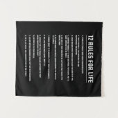 Birthday Gift 12 Rules for Life Wandkleed (Voorkant (horizontaal))