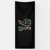 Birthday Gift | 16e verjaardag met hond Spandoek (Verticaal)