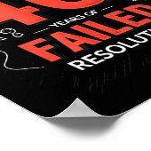 Birthday Gift_ 40 Years Of Failed Resolutions Humo Poster (Hoek)