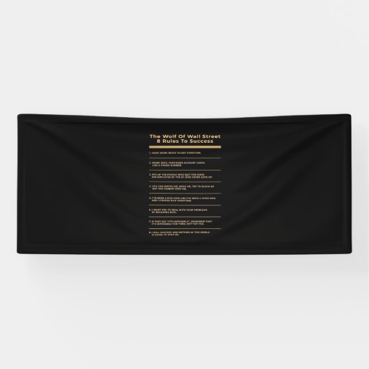 Birthday Gift 6 regels voor succes Spandoek (Horizontaal)