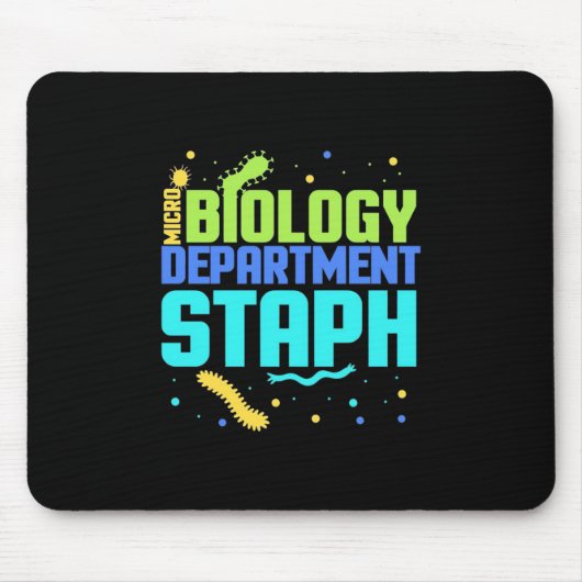 Birthday Gift | Afdeling microbiologie Staph Muismat (Voorkant)