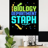 Birthday Gift | Afdeling microbiologie Staph Poster (Thuiskantoor)