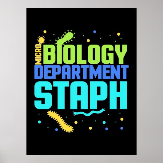 Birthday Gift | Afdeling microbiologie Staph Poster (Voorkant)