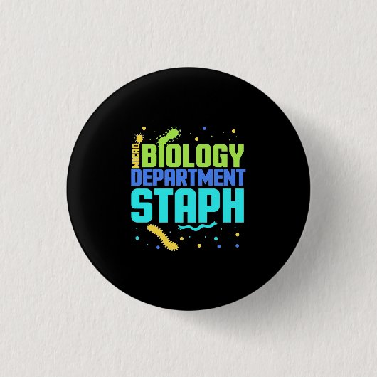 Birthday Gift | Afdeling microbiologie Staph Ronde Button 3,2 Cm (Voorkant)