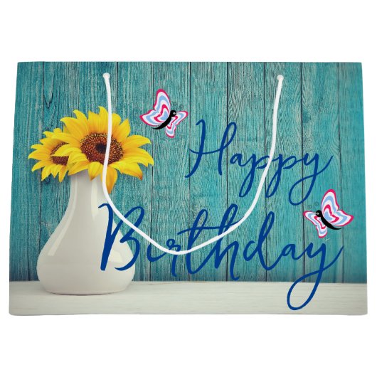 Birthday Gift Bag - Klein, glanzend Groot Cadeauzakje (Voorkant)