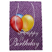 Birthday Gift Bag - Klein, glanzend Medium Cadeauzakje (Voorkant)