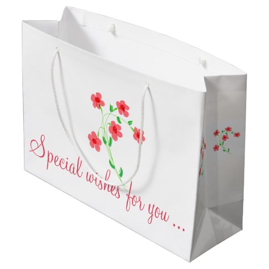  Birthday Gift Bag Large Cadeautasje (Achterkant Gekanteld)